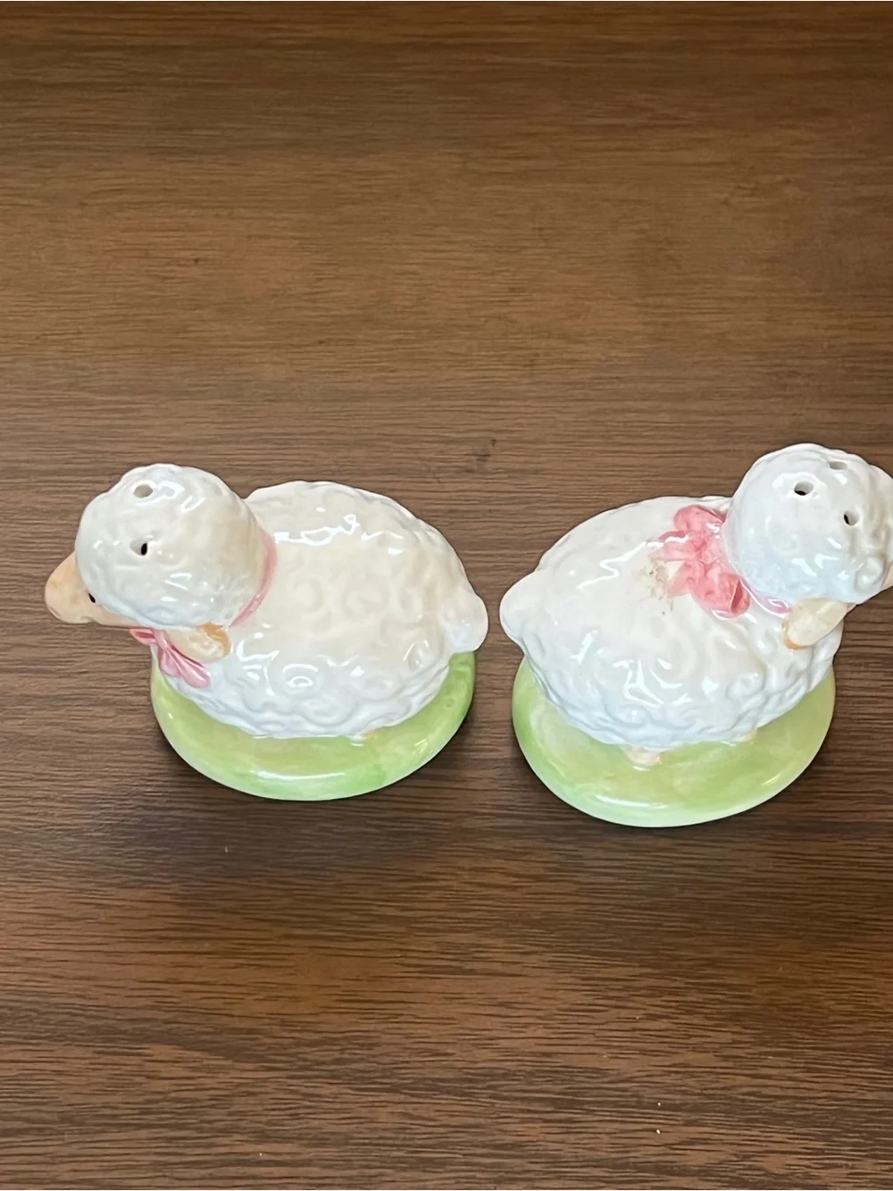 Vintage Ceramic Sheep Salt and Pepper Shakers